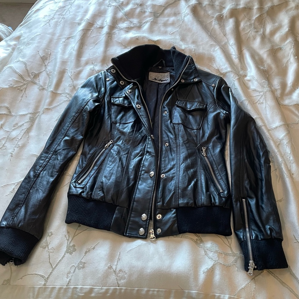 Faux Leather Black Jacket